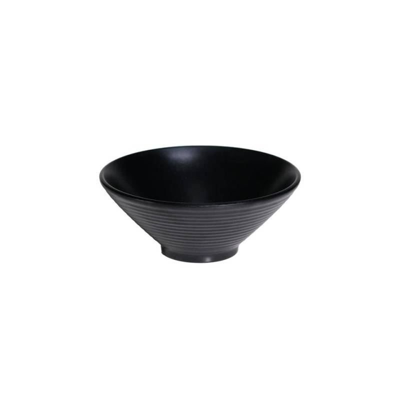 Schwarzer konischer Becher aus Melamin 13,8 cm