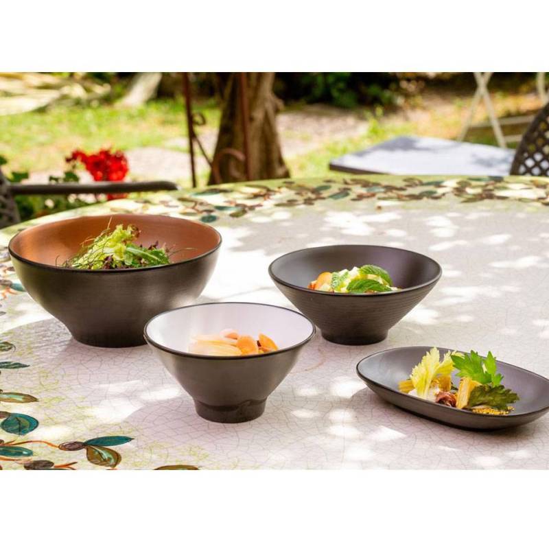 Black melamine conical cup 13.8 cm