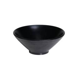 Schwarzer konischer Becher aus Melamin 8 cm