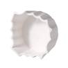 Plat à gâteau rond en porcelaine blanche plissée 16 cm