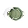 Green Risolì casserole moyenne 2 poignées avec couvercle en aluminium antiadhésif pour induction cm 24