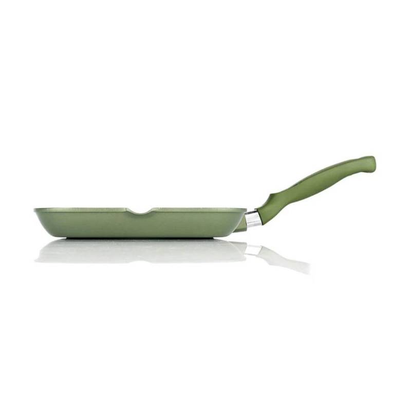 Green Risolì aluminium antiadhésif poêle à steak carrée pour induction 26x26 cm