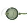 Green Risolì, poêle haute à un manche avec couvercle en aluminium antiadhésif pour induction 28 cm