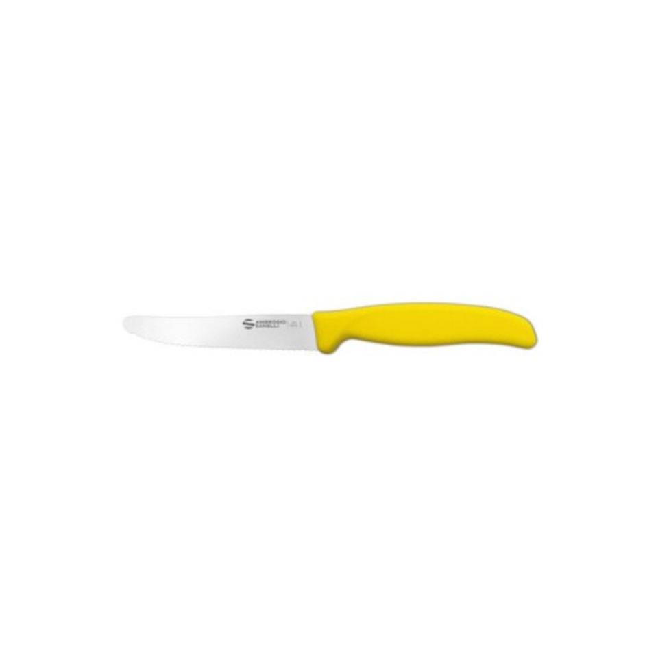 Coltello tavola Supra Sanelli Ambrogio in acciaio inox con manico giallo cm 11