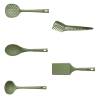 Greentools Risolì 5-piece kitchen set in green nylon