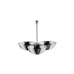 Porta salatini 3 scomparti in acciaio inox cm 10,5