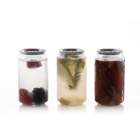 Lata de refresco vidrio 100% Chef en rpet cl 33