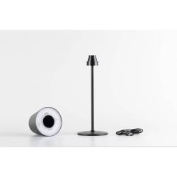 Abat-jour LED rechargeable One Light Stem noir