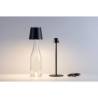 One Light Stem rechargeable led lamp shade black