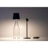 One Light Stem rechargeable led lamp shade black