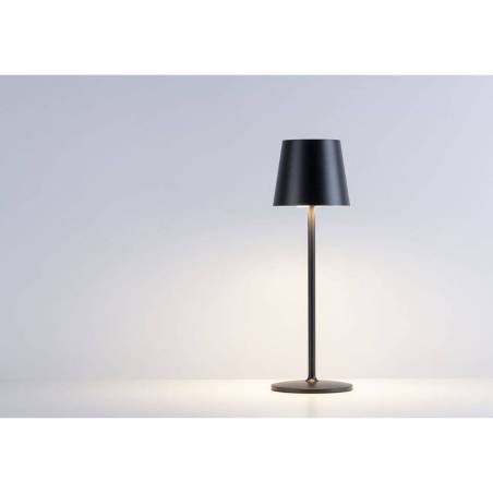 Abat-jour LED rechargeable One Light Stem noir