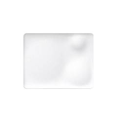 Plato rectangular La Tableta de porcelana blanca mate 25x20 cm