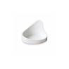 Soucoupe apéritive Bio Gochi Uncle en porcelaine blanche mate 14,5x9,2 cm