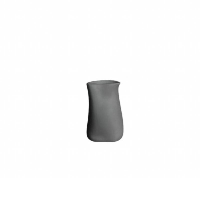 Matt black porcelain Super Mini Jar Jelly milk jug/saucer cl 5
