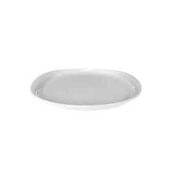 Assiette plate en porcelaine blanche Naoto 29x26.5x2.5 cm