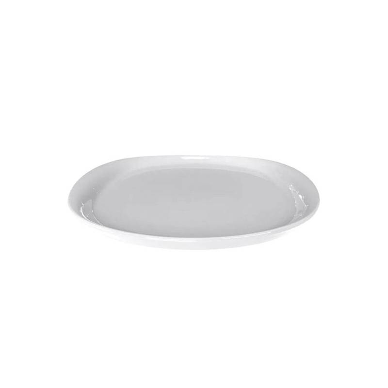Assiette plate en porcelaine blanche Naoto 29x26.5x2.5 cm