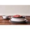 Assiette plate en porcelaine blanche Naoto 29x26.5x2.5 cm