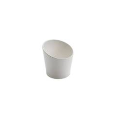 Verre à apéritif incliné en mélamine blanche 11 cm