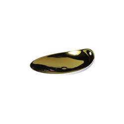 Organic Jomon S Gold taza de porcelana blanca y dorada 14x11x4 cm