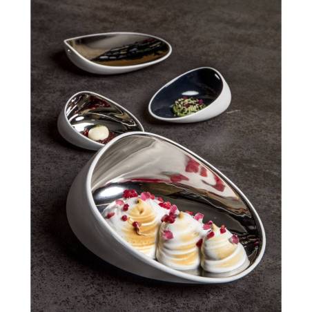 Organic Jomon Mini Silver white porcelain cup 10x8x5 cm
