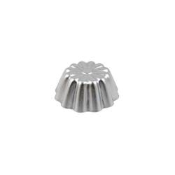 Moule à fleurs en aluminium festonné à portion unique 8 cm