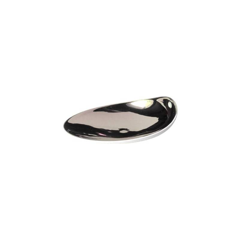 Taza de porcelana blanca Organic Jomon S Silver 14x11x4 cm