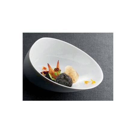 Taza Organic Jomon L de porcelana blanca mate y esmalte 18x14x9 cm