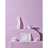 Plato rectangular La Tableta de porcelana blanca mate 25x20 cm