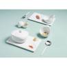 Plato rectangular La Tableta de porcelana blanca mate 25x20 cm