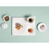 Plato rectangular La Tableta de porcelana blanca mate 25x20 cm