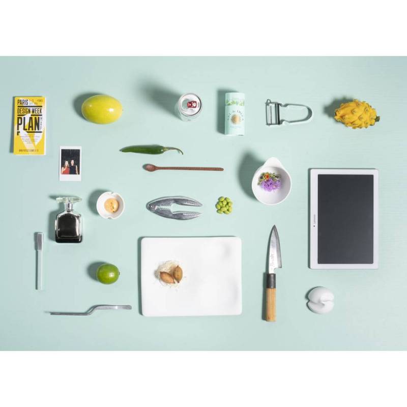Assiette rectangulaire La tablette en porcelaine blanche mate 25x20 cm