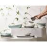 Assiette plate en porcelaine blanche Naoto 29x26.5x2.5 cm