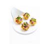 Piattino appetizer tondo Gochi Baby in porcellana bianca matt cm 8,5x4