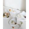 Piattino appetizer tondo Gochi Mum in porcellana bianca matt cm 21x6,2