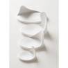 Piattino appetizer tondo Gochi Mum in porcellana bianca matt cm 21x6,2
