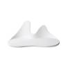 Piatto appetizer Organic Gochi Twins in porcellana bianca matt cm 24,5x12x9,7