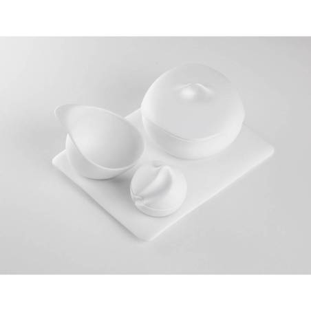 Organic The Tablet cup in matt white porcelain 12x10x8.7 cm