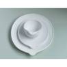 Organic La tablette en porcelaine blanche mate 12x10x8,7 cm