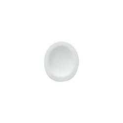 Organic Jo 1 soucoupe en porcelaine blanche mate 8.8x7.7 cm