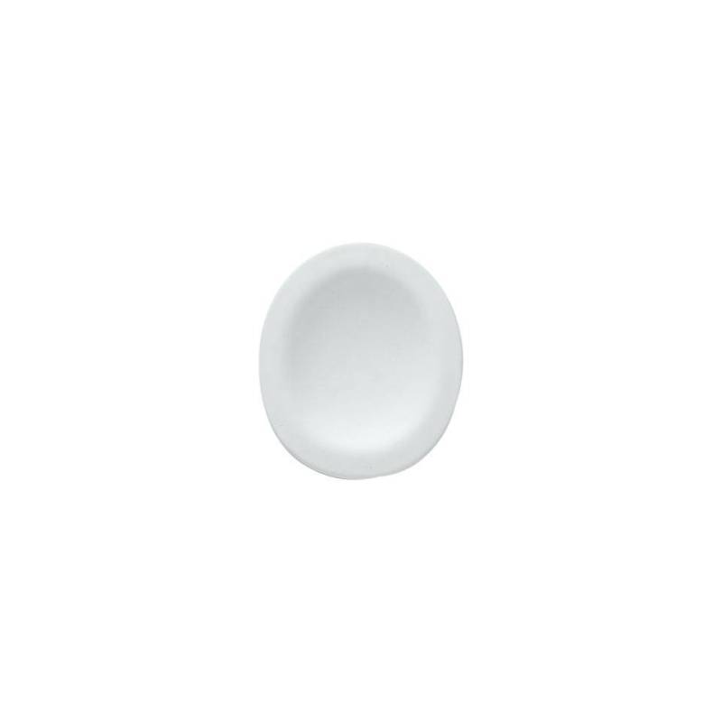 Organic Jo 1 soucoupe en porcelaine blanche mate 8.8x7.7 cm