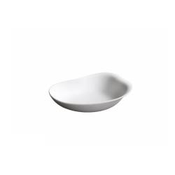 Organic Jelly cup in matt white porcelain cm 21x15.5x5