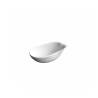 Coupe à gelée biologique en porcelaine blanche mate 14x9x4,5 cm