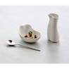 Coupe à gelée biologique en porcelaine blanche mate 14x9x4,5 cm