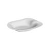 Organic Jelly bottom plate in matt white porcelain cm 25.5x21.5x5.5