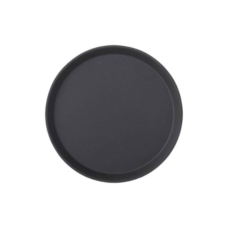 Bandeja redonda de goma negra antideslizante cm 35