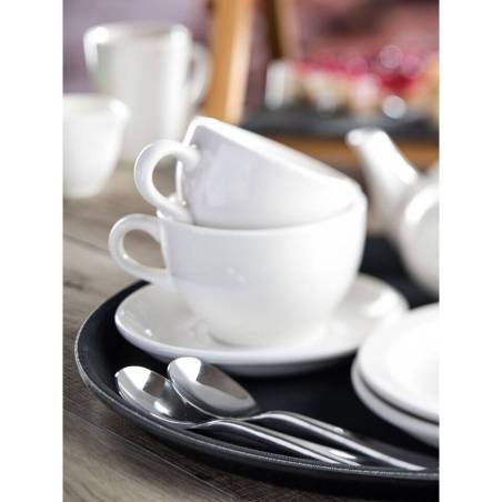 Round black non-slip rubber tray cm 35