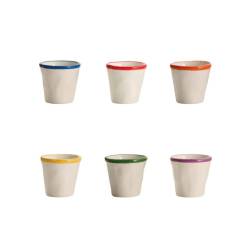 Cerámica marfil Rim Zafferano vaso de café con colores surtidos cl 7