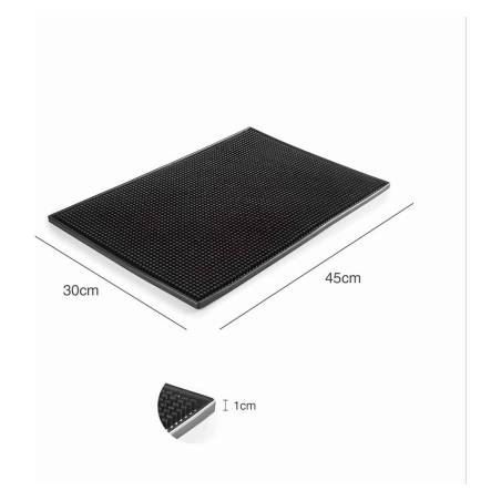 Schwarze pvc-Stabmatte 45x30x0,8 cm
