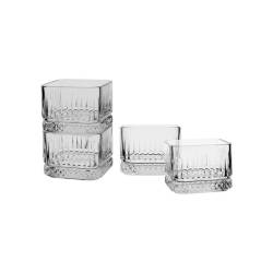 Elysia Pasabahce stackable square glass cup cl 23.5