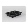 Maptipack 2-compartment black polypropylene container cm 22.5x17.5x3.8